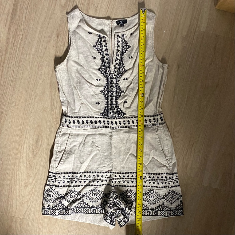 Embroidered Linen Romper - Picture 4 of 6